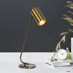 Lampe de table vintage, abat-jour tube orientable SFAX