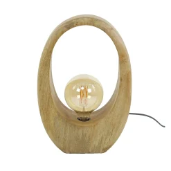 Lampe en bois de manguier forme organique H 43 cm LUCKNOW