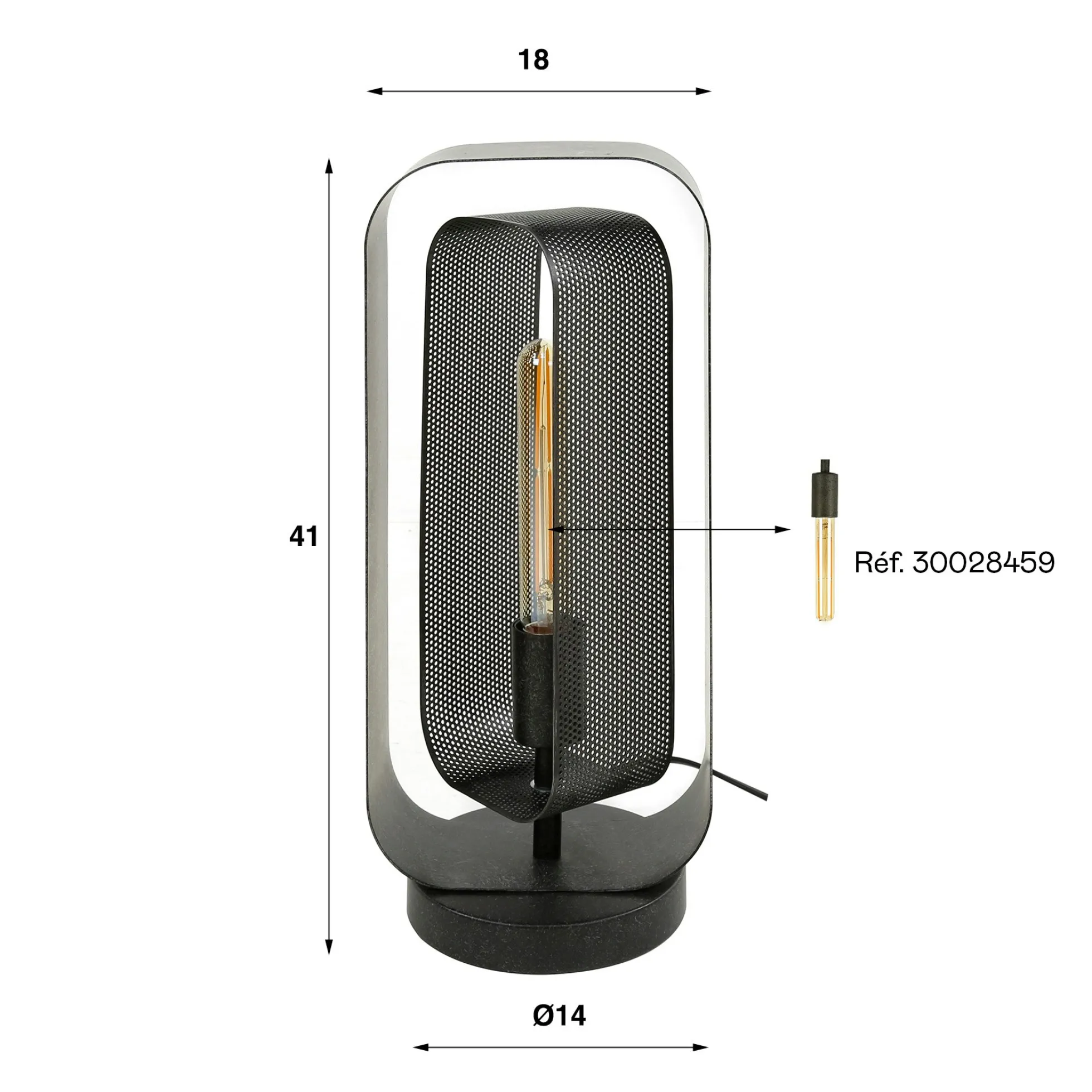 Lampe industrielle à double cadre RALF