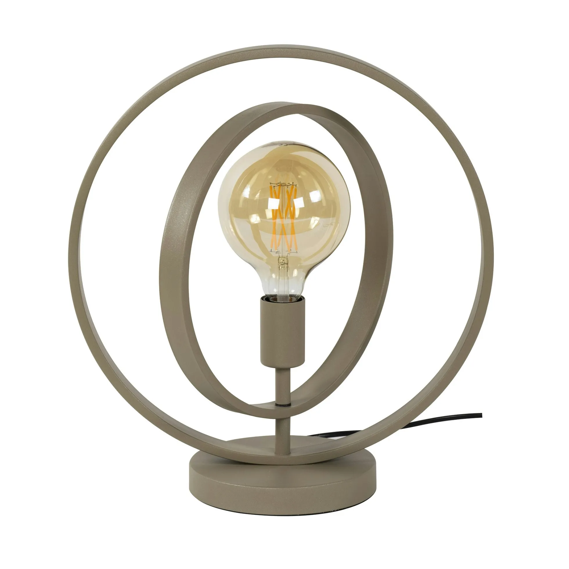 Lampe moderne beige mat, 2 anneaux pivotants TRIBECA