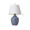 Lampe à poser bord de mer bleue, motif écailles KARS