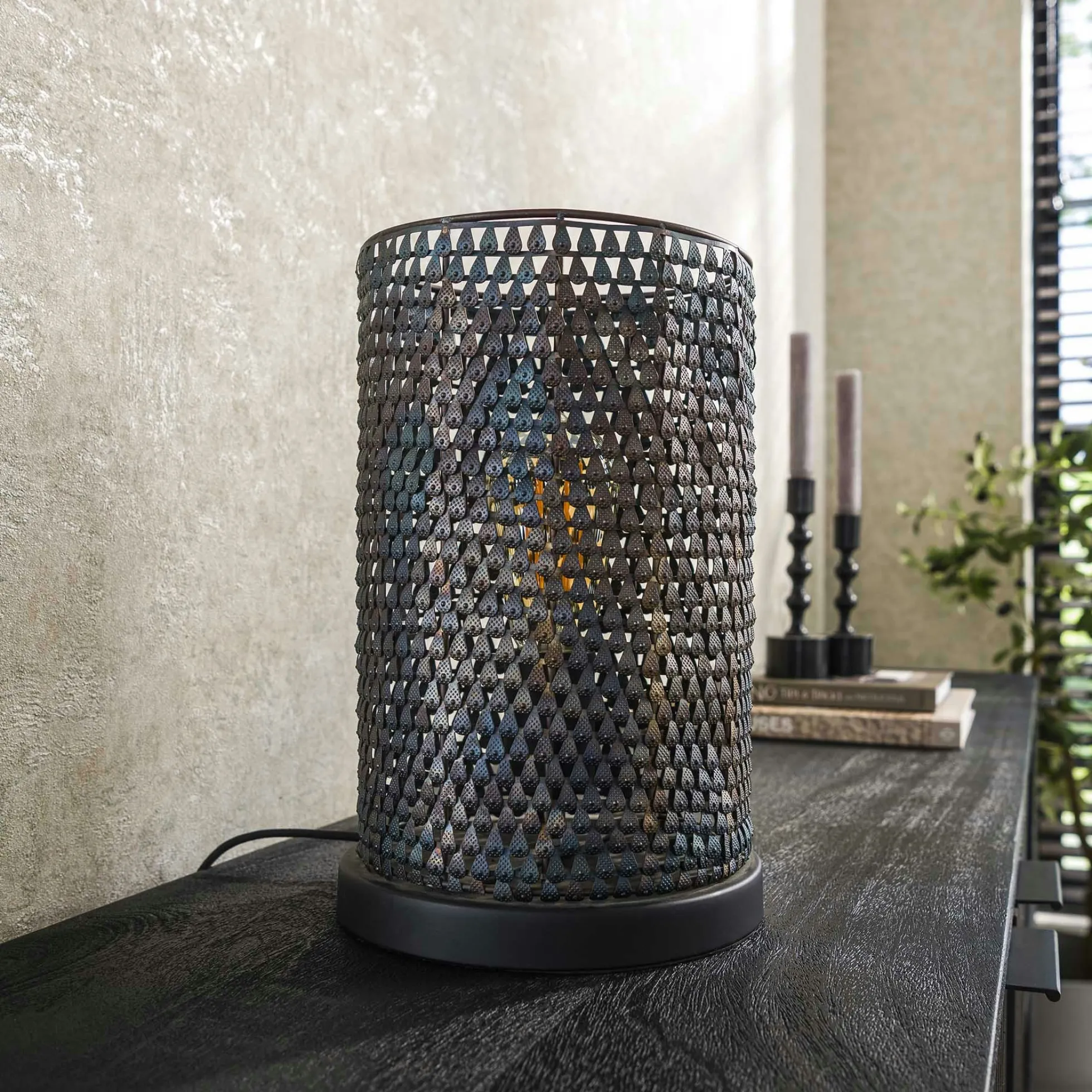 Lampe à poser contemporaine effet maille TRIBECA