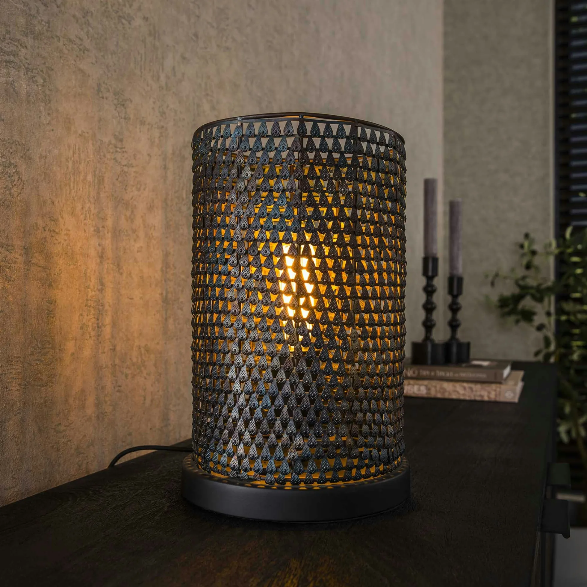 Lampe à poser contemporaine effet maille TRIBECA