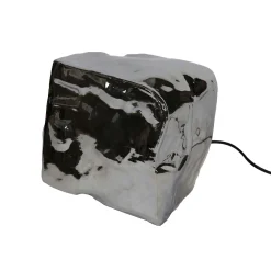 Lampe à poser contemporaine effet glaçon finition chromée NIAGARA