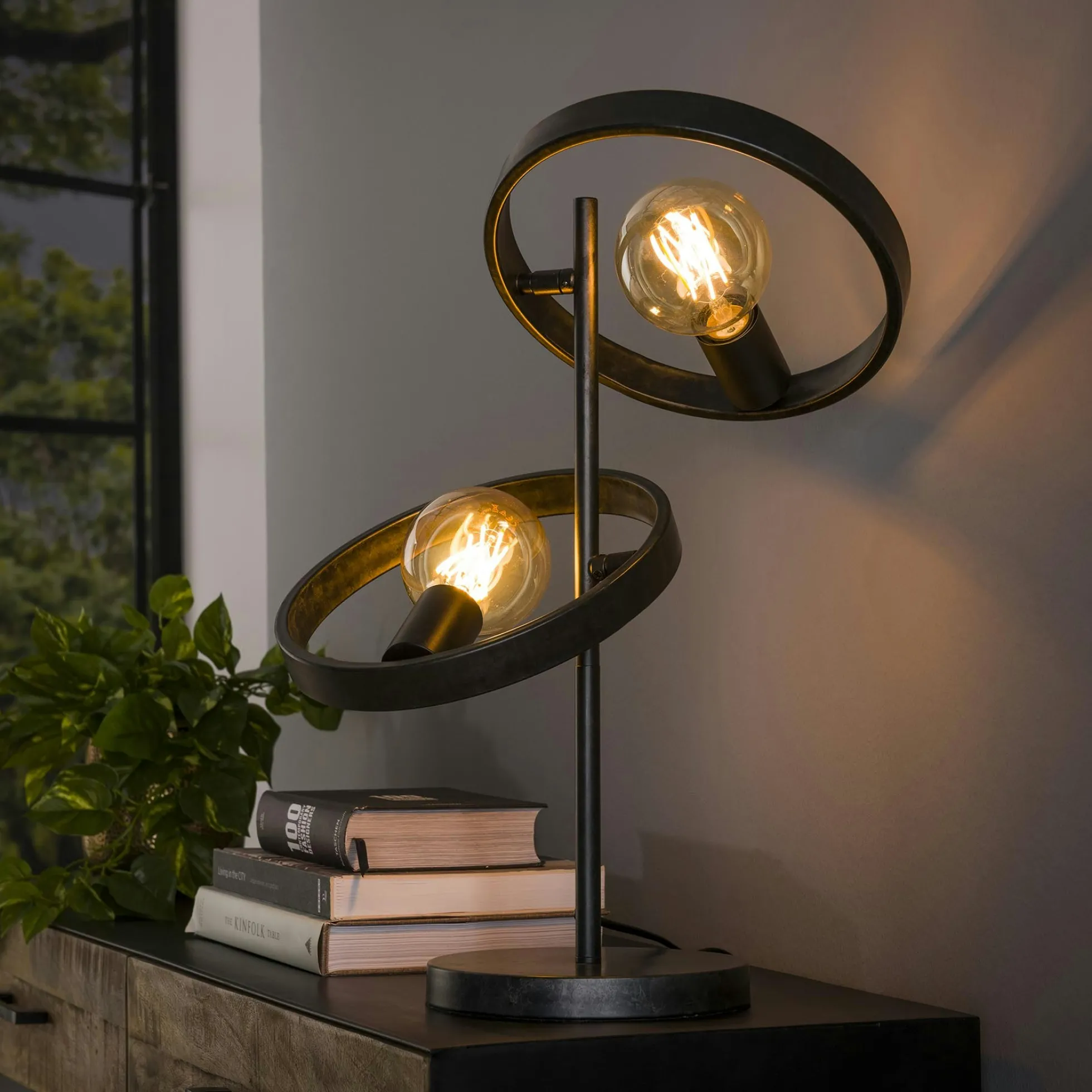 Lampe à poser industrielle 2 anneaux RALF