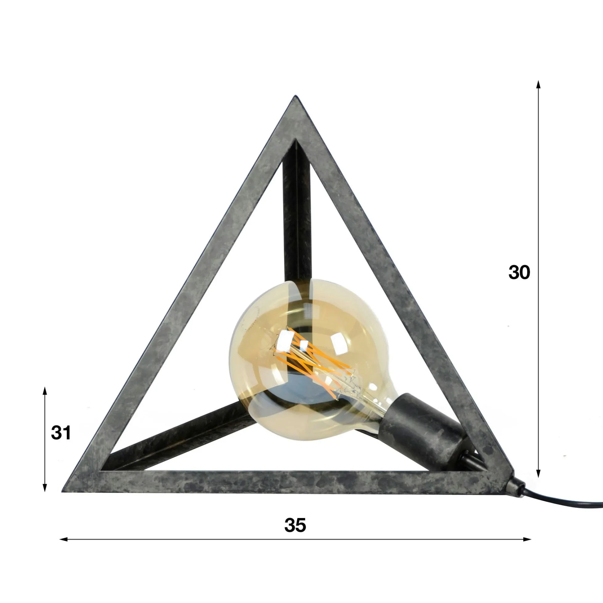Lampe à poser industrielle forme pyramide RALF