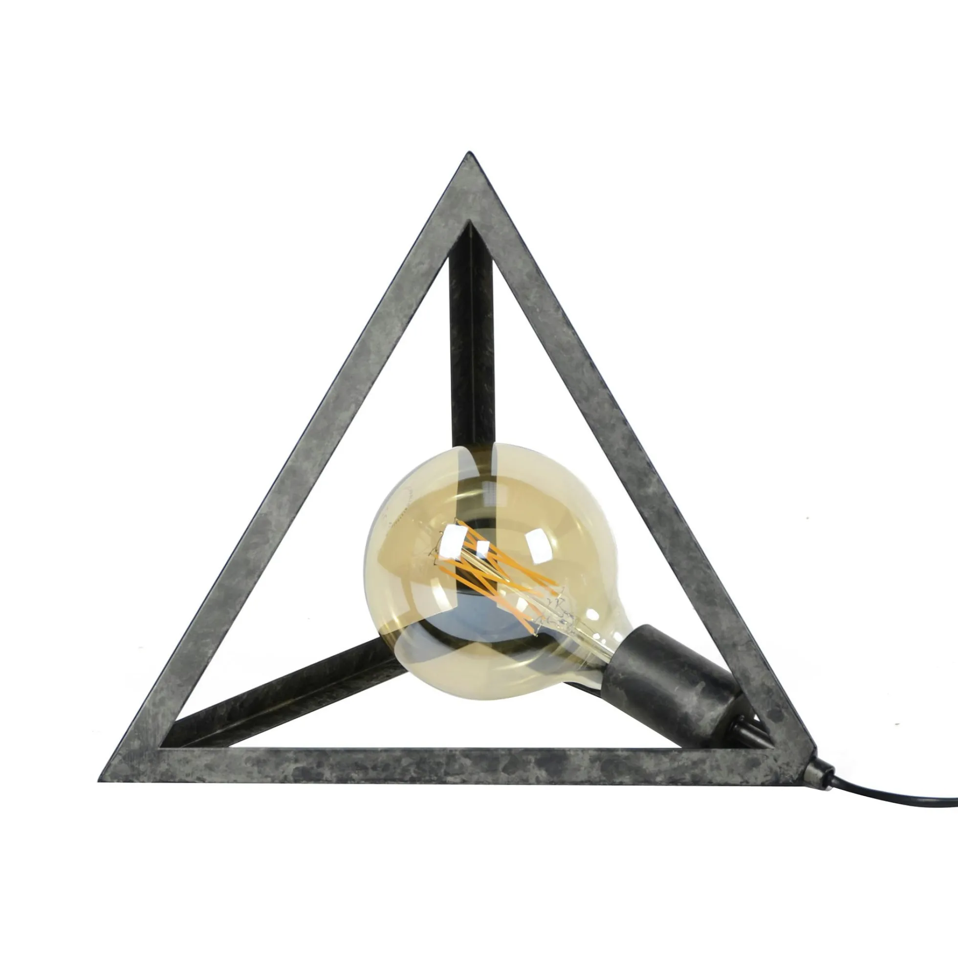 Lampe à poser industrielle forme pyramide RALF