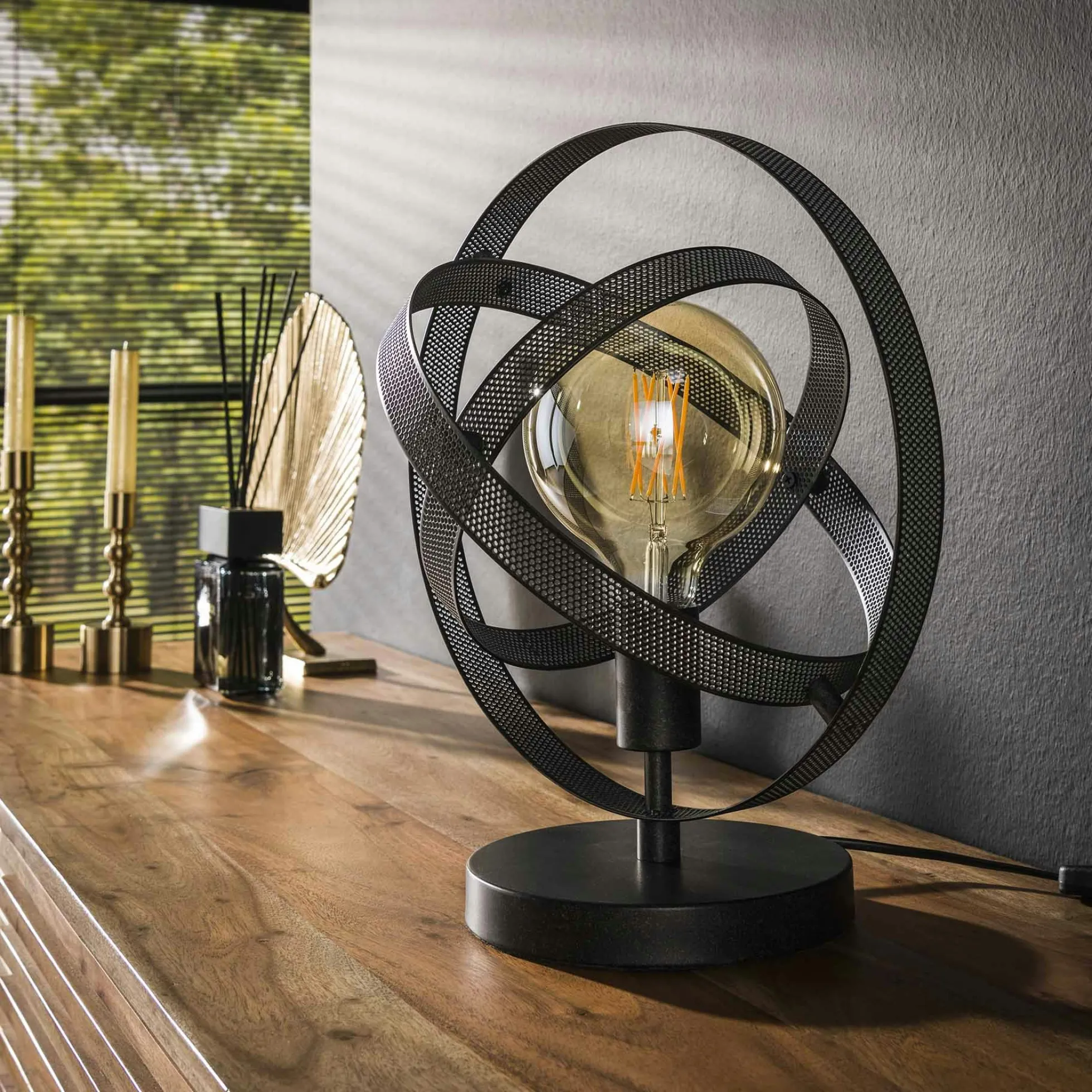 Lampe à poser industrielle forme globe RALF