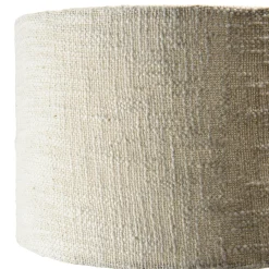 Lampe à poser manguier antique abat-jour en tissu beige TOSCA