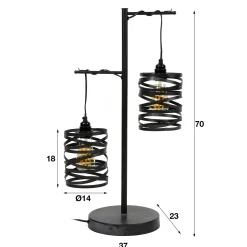 Lampe à poser ruban 2 abat-jours RALF