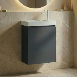 Lave-mains suspendu anthracite 1 porte IRIS