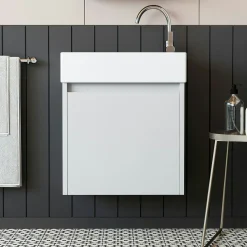 Lave-mains suspendu blanc 1 porte LUA
