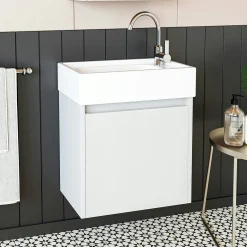 Lave-mains suspendu blanc 1 porte LUA