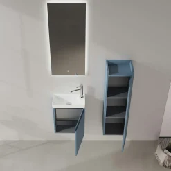 Lave-mains suspendu bleu 1 porte IRIS