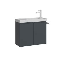Lave-mains suspendu 60 cm anthracite 2 portes IRIS