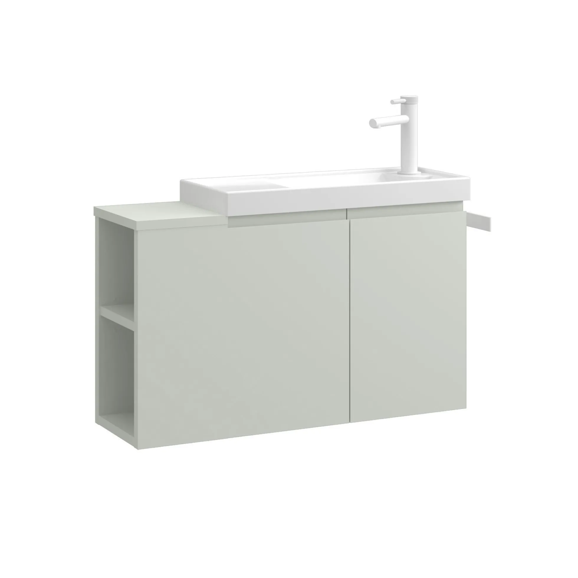 Lave-mains suspendu 80 cm cachemire 2 portes 2 niches IRIS