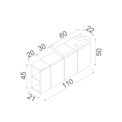 Lave-mains suspendu 110 cm rouge 3 portes 2 niches IRIS