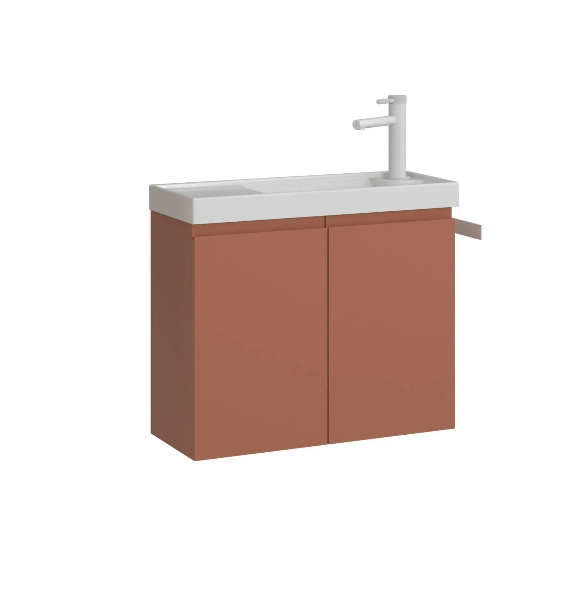 Lave-mains suspendu 60 cm rouge 2 portes IRIS