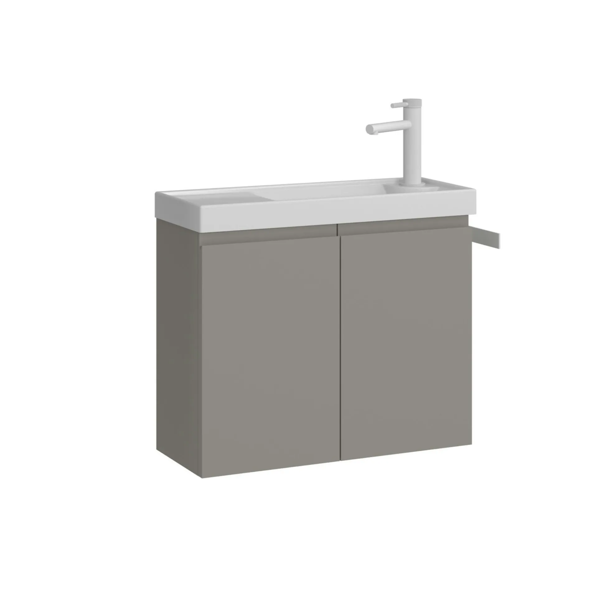 Lave-mains suspendu 60 cm taupe 2 portes IRIS