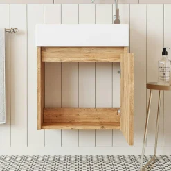 Lave-mains suspendu décor pin 1 porte LUA