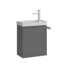 Lave-mains suspendu gris 1 porte IRIS