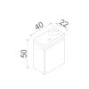 Lave-main suspendu cachemire 1 porte IRIS