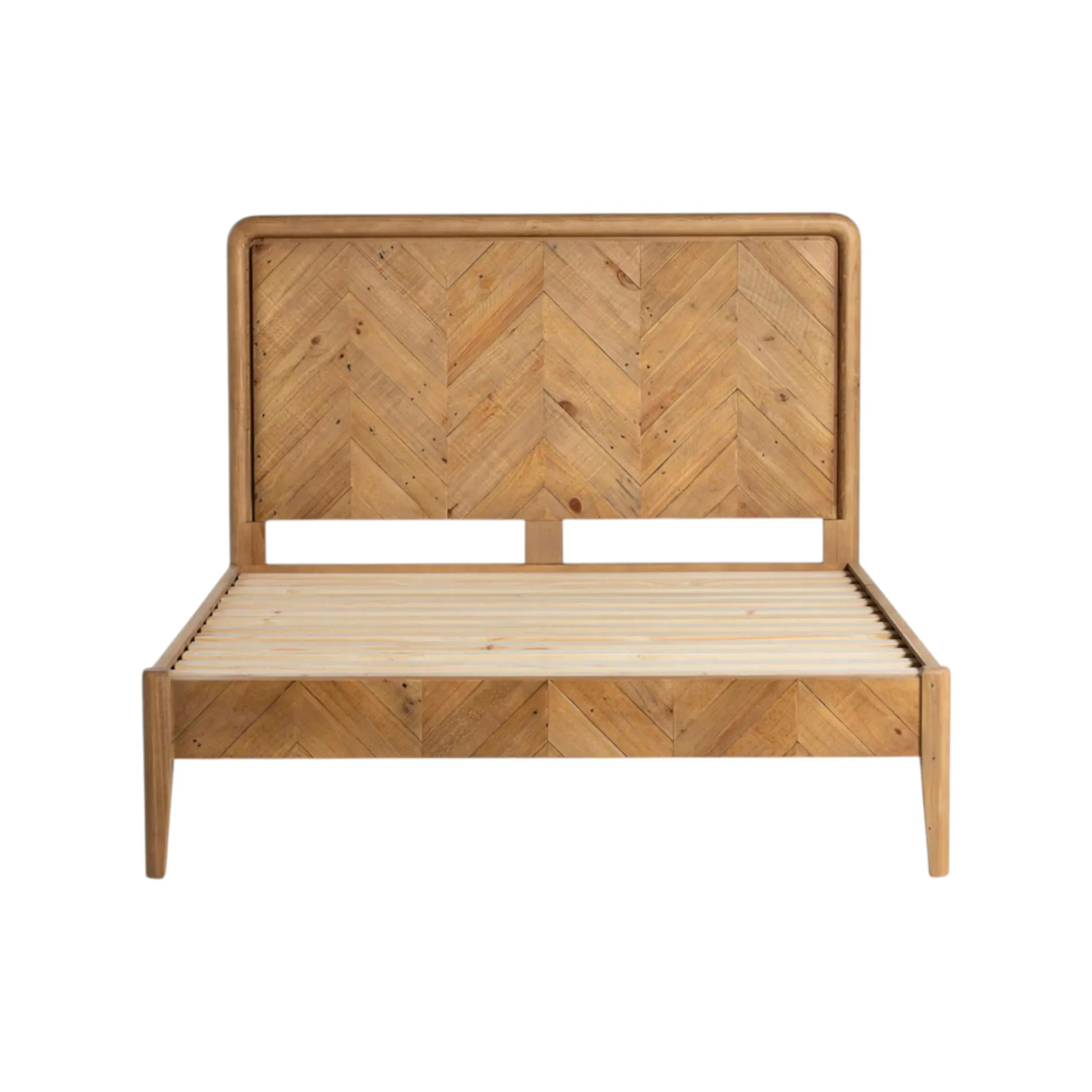 Lit 2 personnes en bois recyclé avec sommier 180 cm KEARNEY
