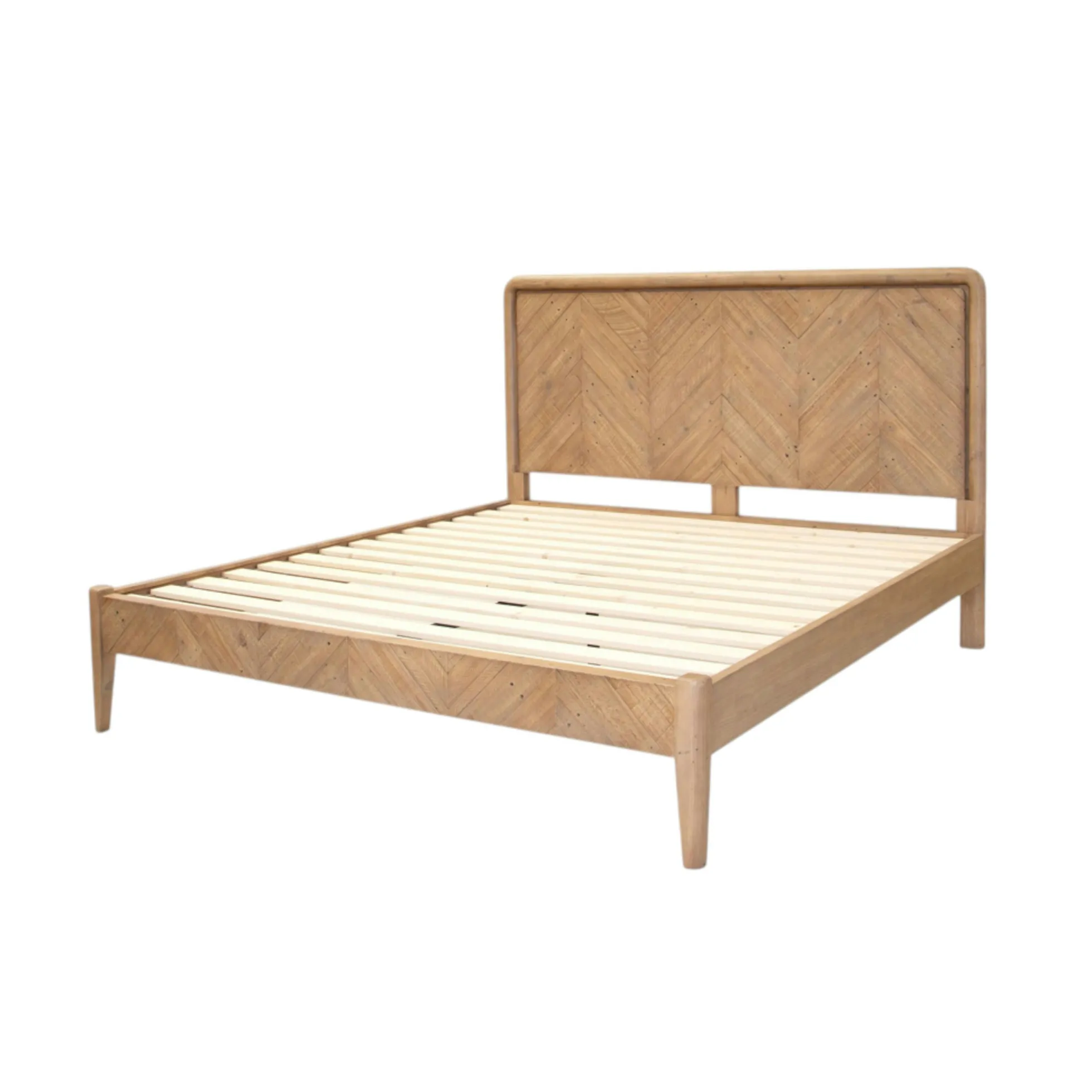 Lit 2 personnes en bois recyclé avec sommier 180 cm KEARNEY