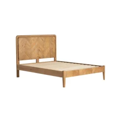 Lit 2 personnes en bois recyclé avec sommier 180 cm KEARNEY