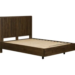 Lit 2 places bois recyclé brun 140 cm QUEENSTOWN