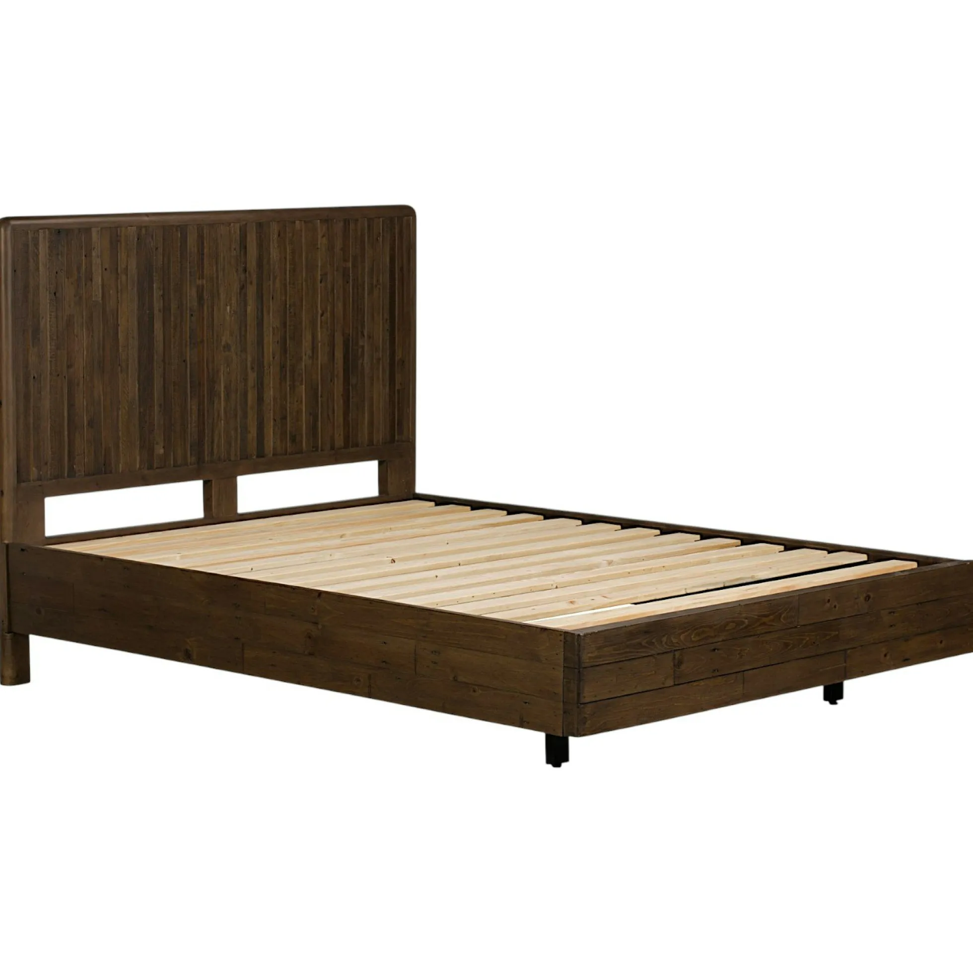 Lit 2 places bois recyclé brun 140 cm QUEENSTOWN