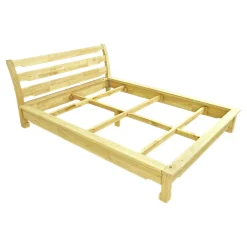 Lit 2 places façon futon Hévéa pour couchage 140x190 214x157x80cm MAORI