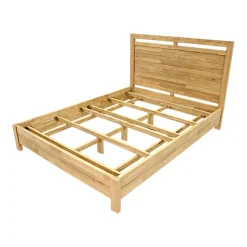 Lit 2 places Hévéa pour couchage 180x200 190x208x110cm ATTAN