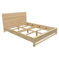 Lit 2 places Hévéa pour couchage 140x190 147x204x97cm BALTIC