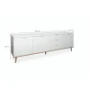 Long buffet blanc 3 portes 3 tiroirs ALVA