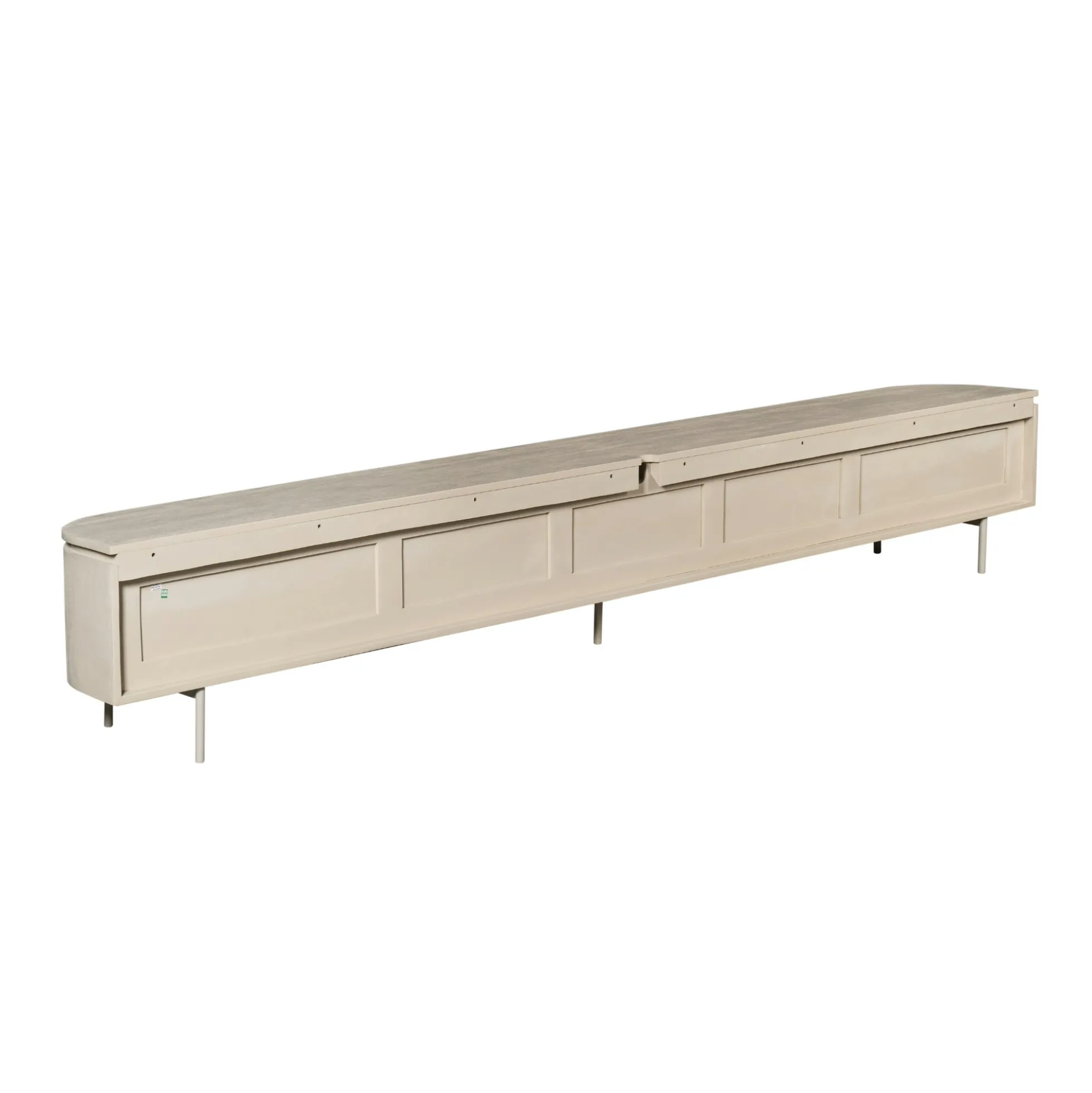 Long meuble TV suspendu bois sable 280 cm AREZZO