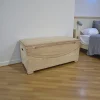 Lot de 2 bancs coffre Hévéa 100x45x45cm NIAGARA