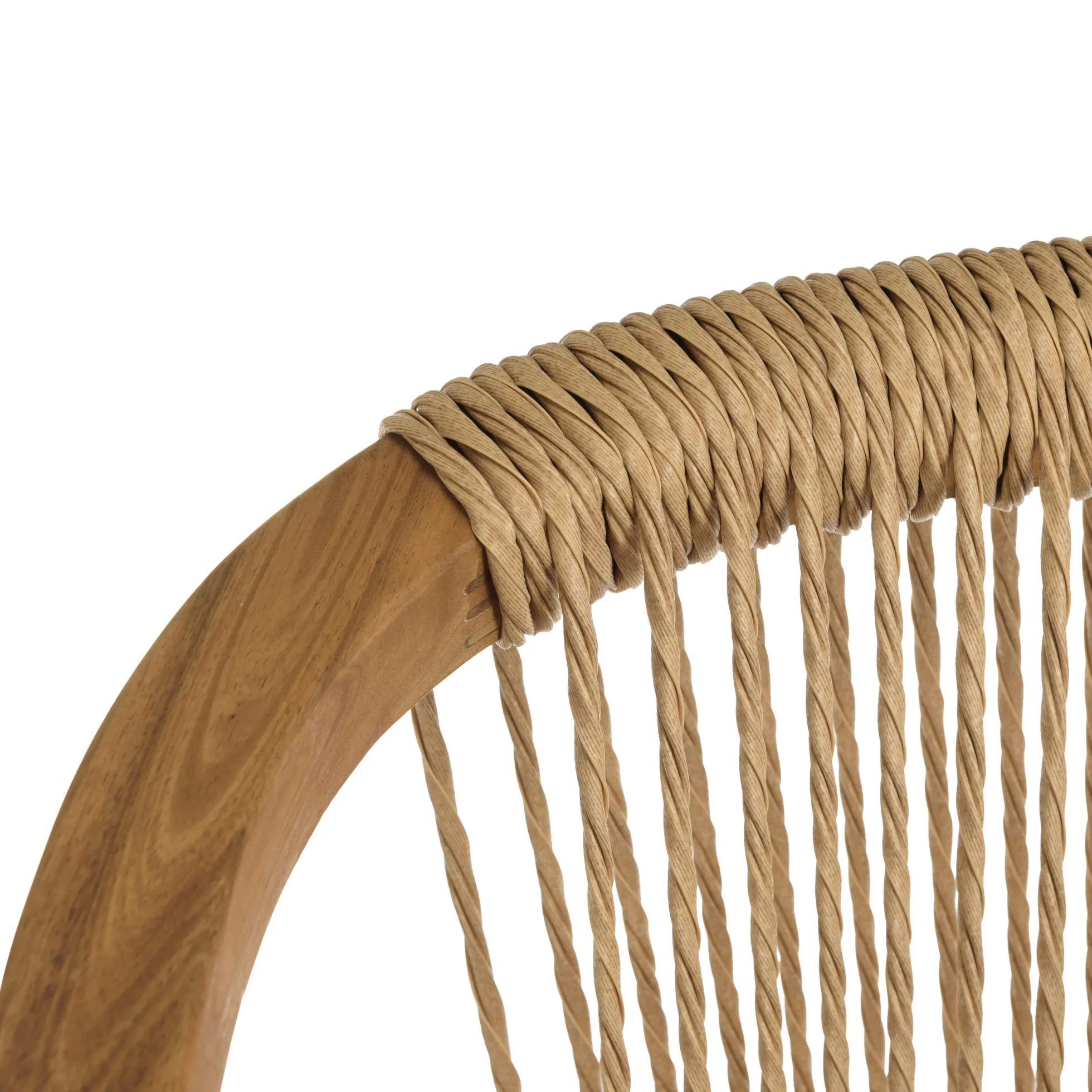 Lot de 2 fauteuils en acacia huilé et cordage synthétique OSTIA