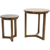 Lot de 2 tables d'appoint rondes Hévéa D50xH55cm SIXTIES