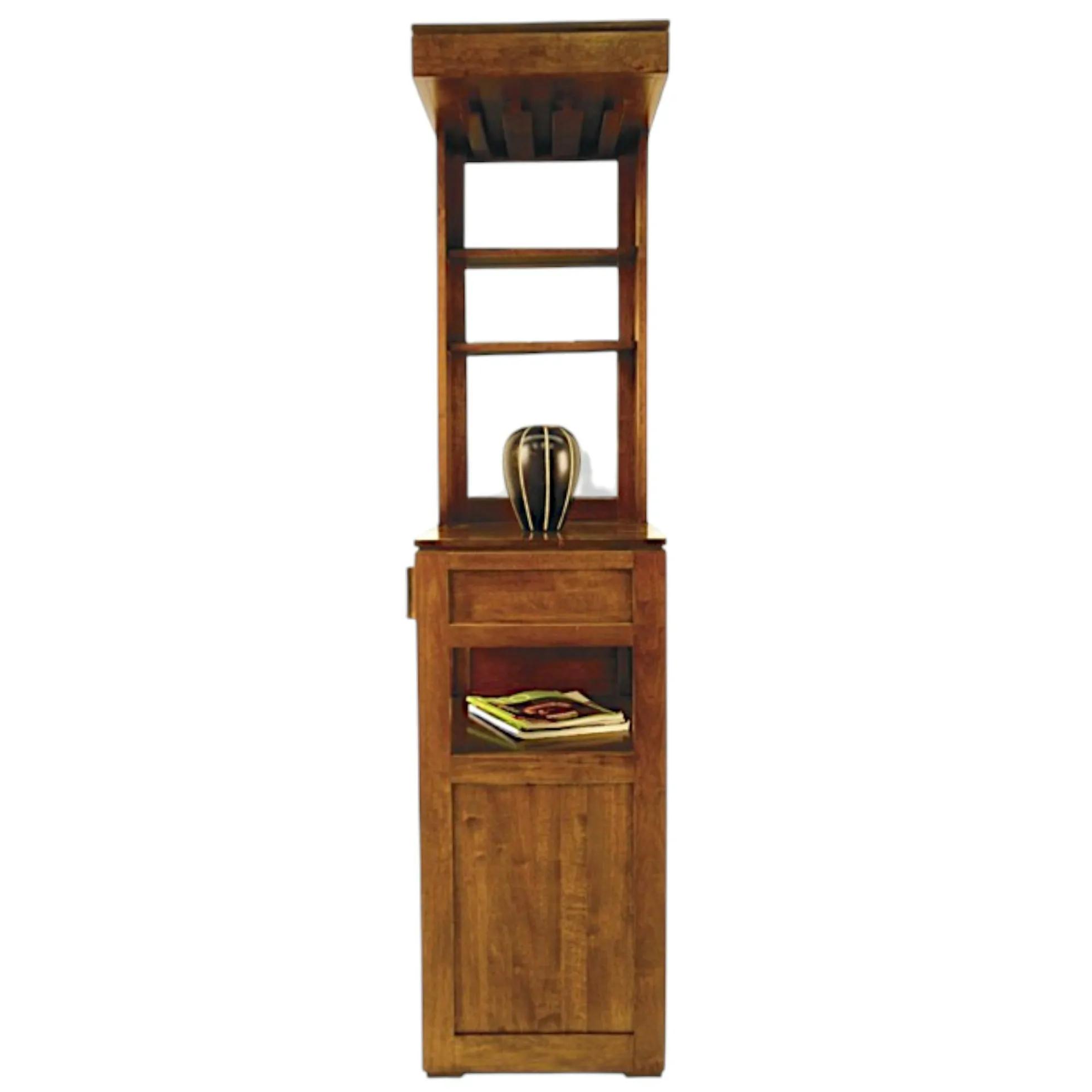 Meuble bar haut hévéa massif 190cm HELENA