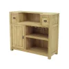 Meuble bar hévéa 120x46x105cm TESSA