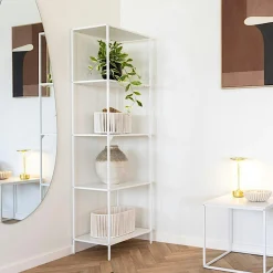 Meuble colonne blanc 5 plateaux VARDE