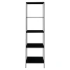 Meuble colonne noir 5 plateaux VARDE