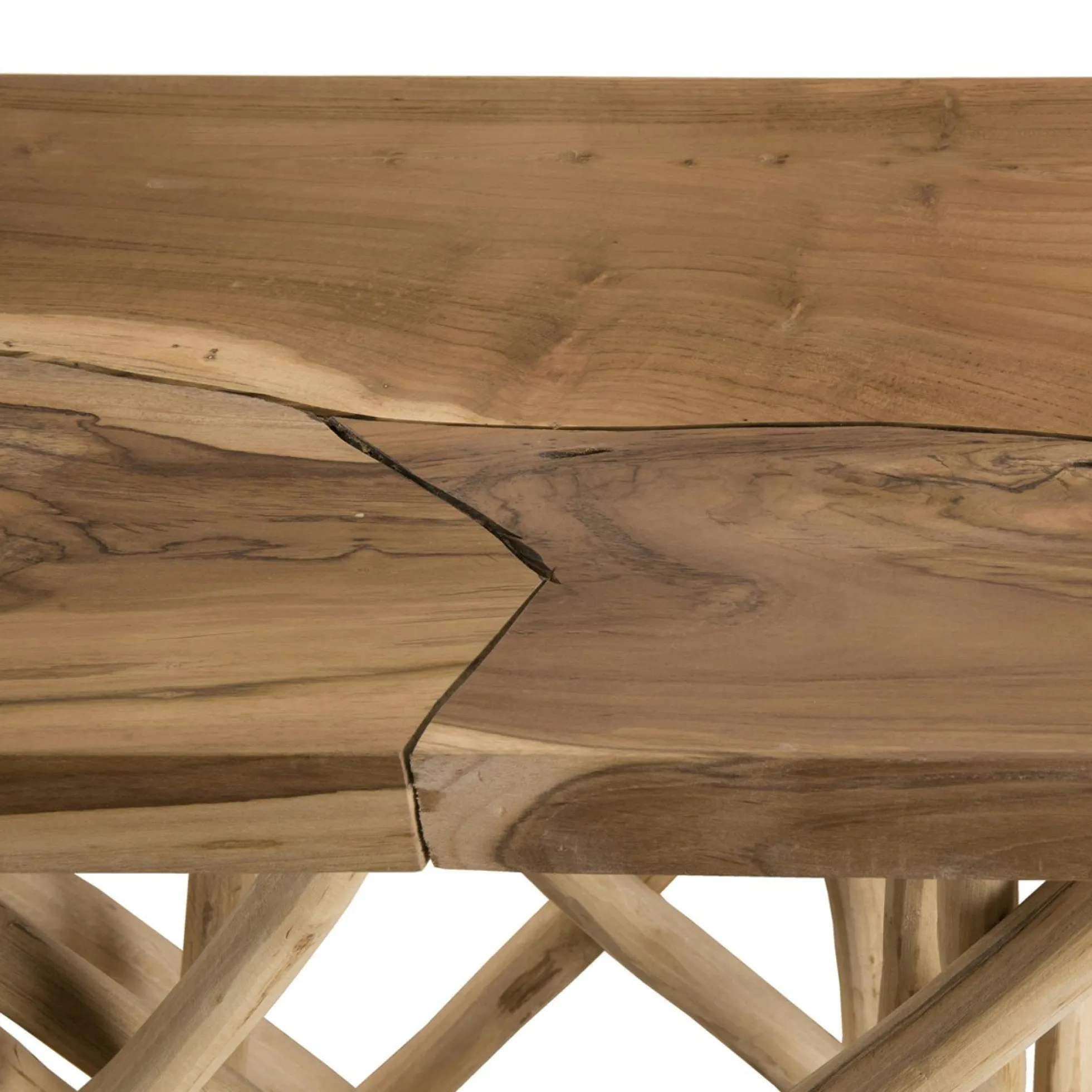 Meuble console bois flotté teck 120x39 cm JAIPUR