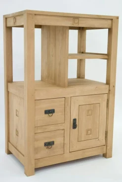 Meuble de rangement / Bibliothèque en hévéa 75 x 112cm TESSA