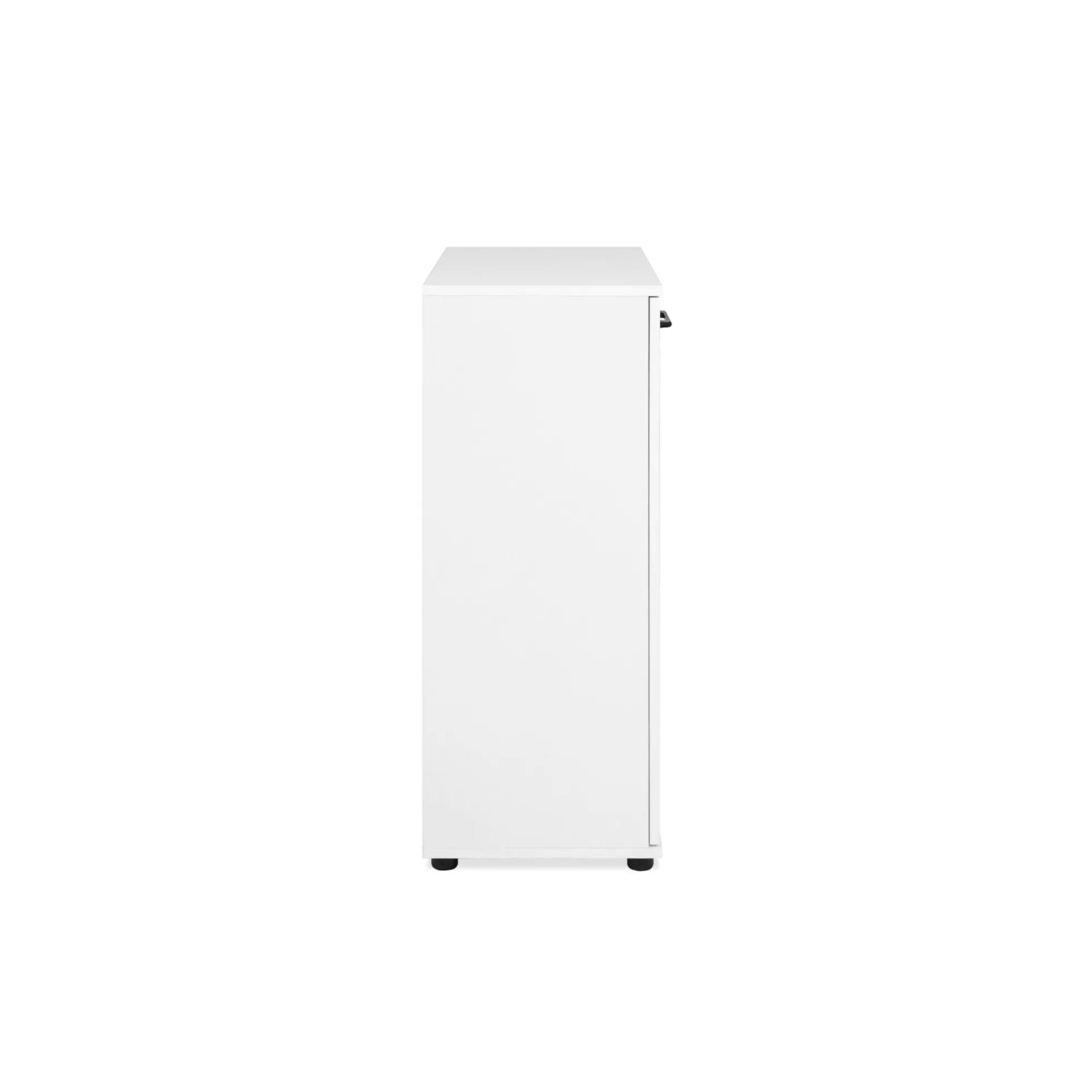 Meuble de rangement blanc 2 portes 1 tiroir ALVA