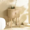 Meuble de rangement ovale en bois couleur naturelle CASTILLE