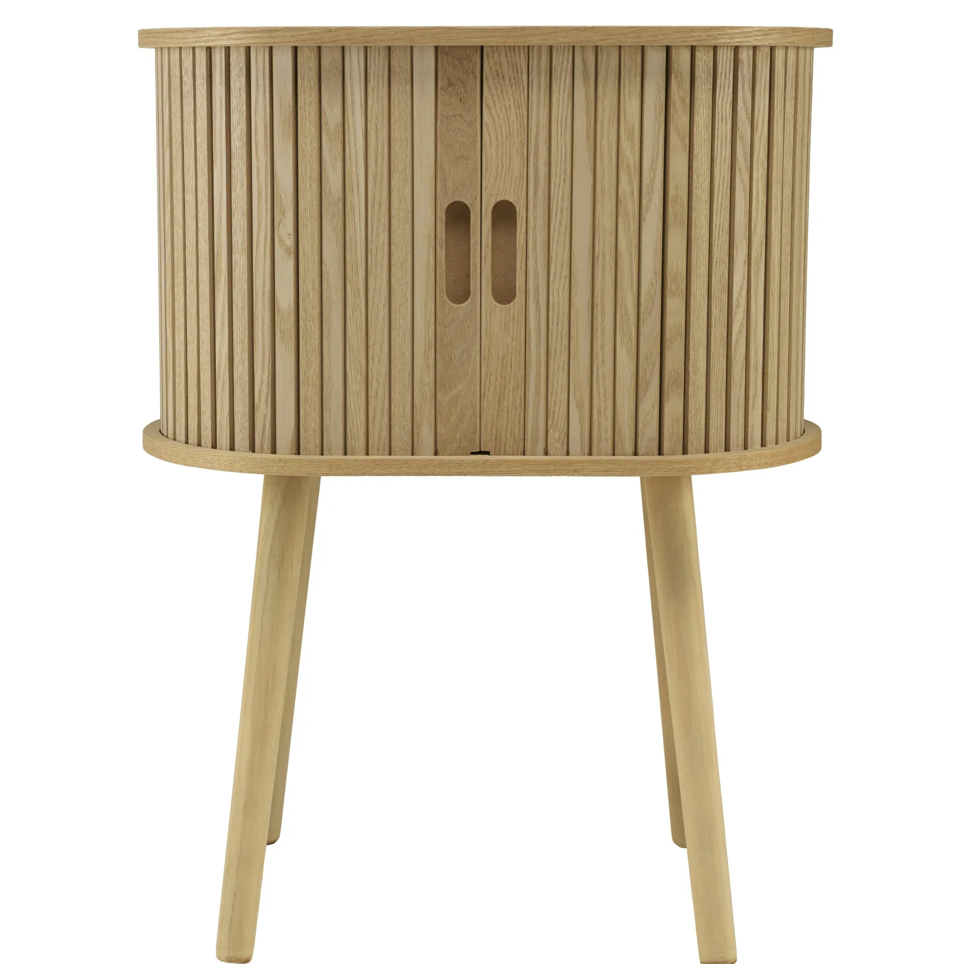 Meuble de rangement ovale en bois couleur naturelle CASTILLE