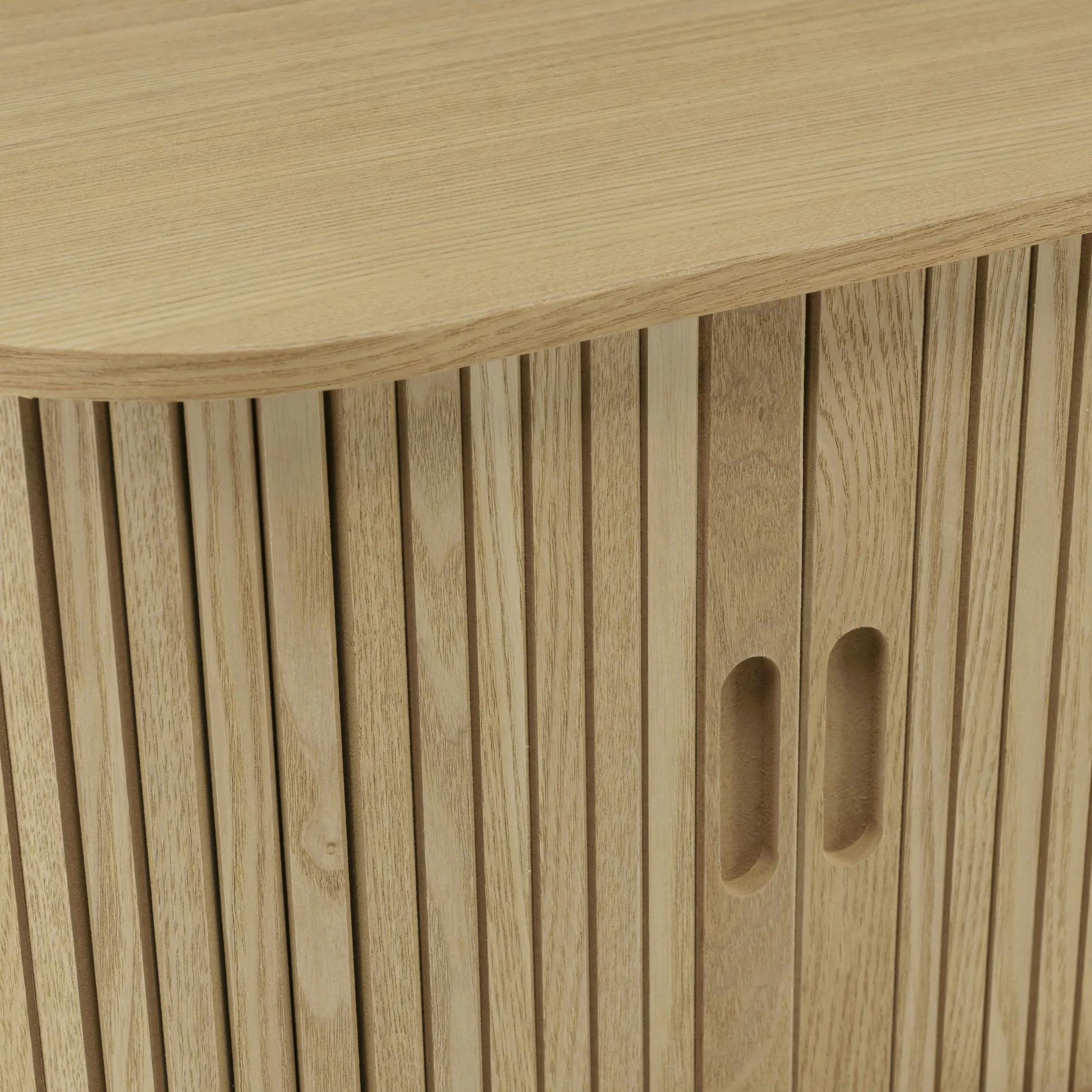 Meuble de rangement ovale en bois couleur naturelle CASTILLE