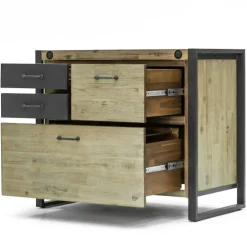 Meuble de Rangement style industriel en bois et métal BROOKLYN